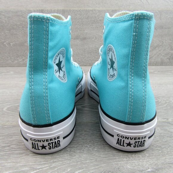 Chuck Taylor All Star Lift Platform Canvas Women's Size 8 Cyan White NEW - Picture 8 of 14